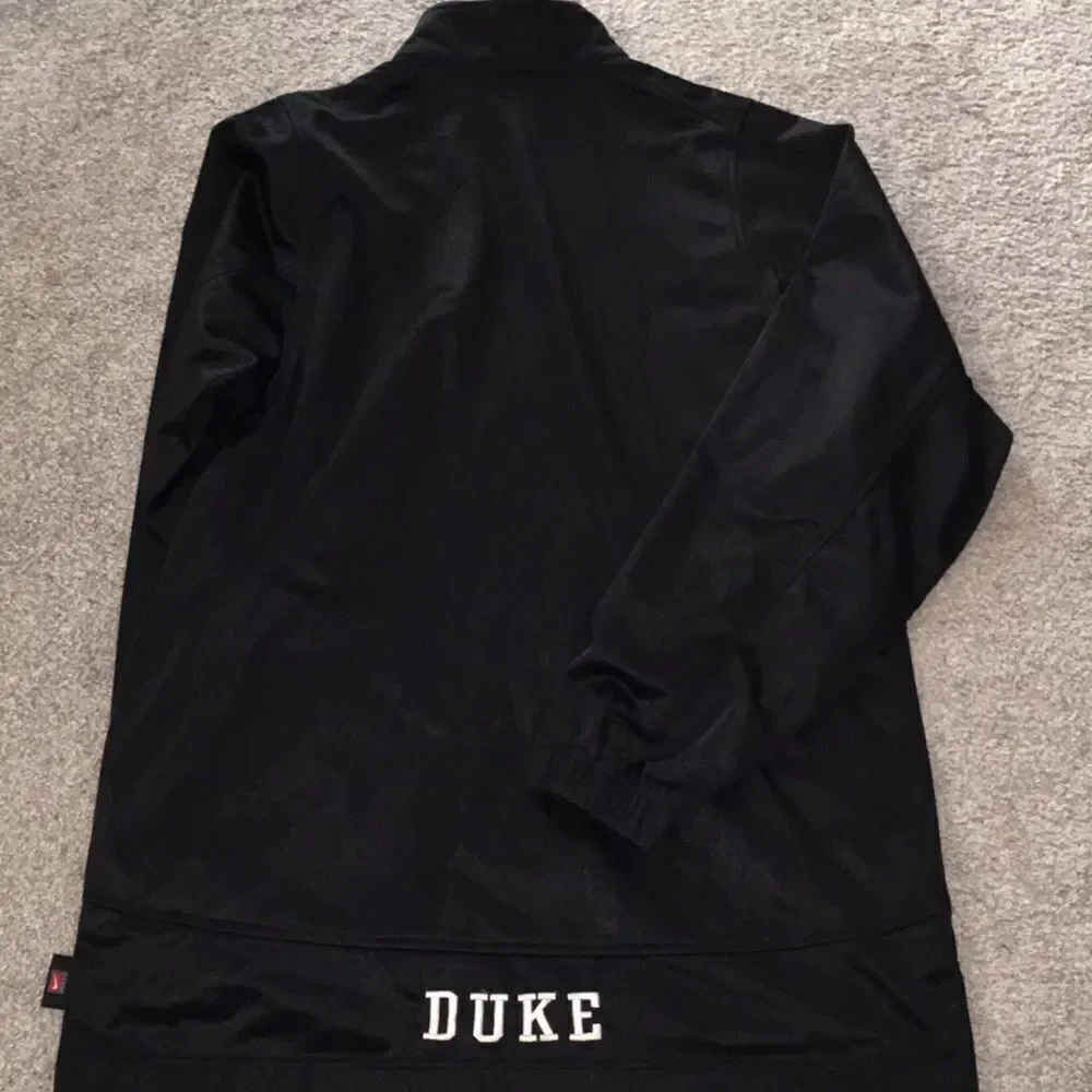 Black Long Nike Duke Blue Devils Team Issue Sewn Full zipper team warmup Jacket